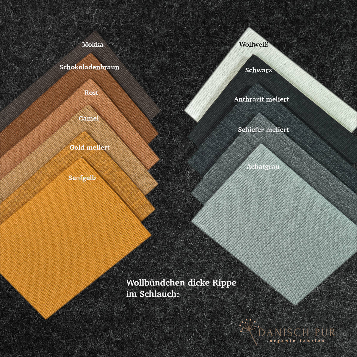 Bio Schurwollwalk Anthrazit meliert - (kbt, 100% Schurwolle)