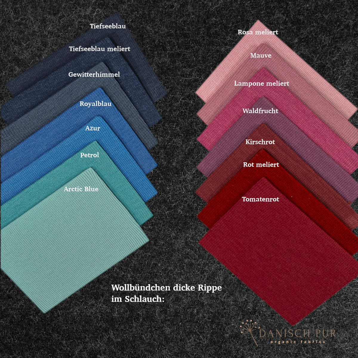 Bio Schurwollwalk Anthrazit meliert - (kbt, 100% Schurwolle)