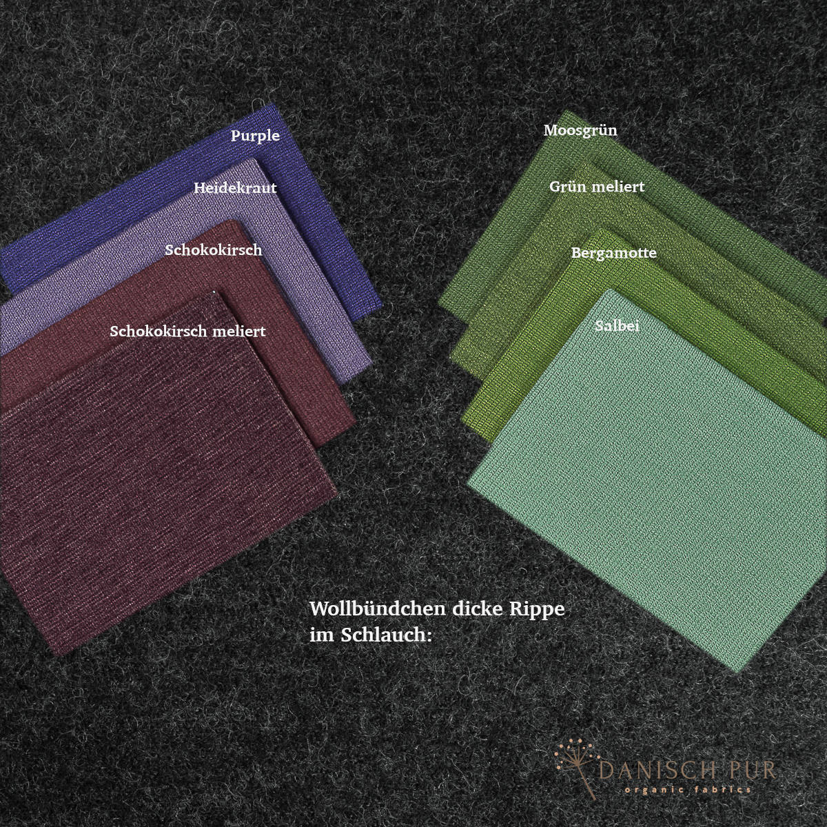 Bio Schurwollwalk Anthrazit meliert - (kbt, 100% Schurwolle)