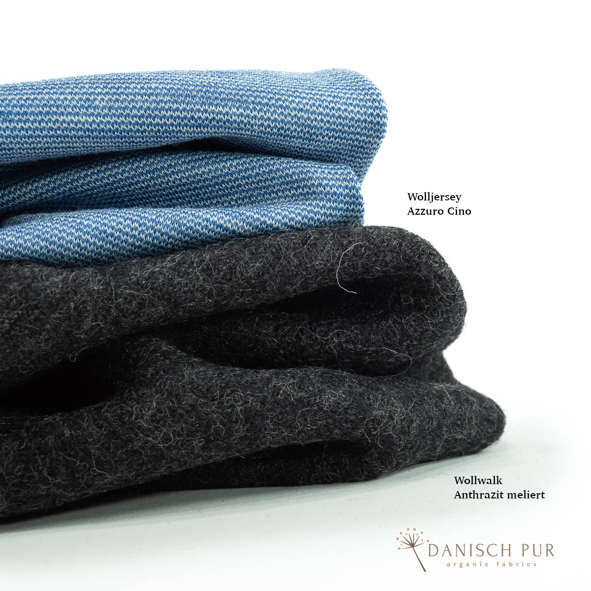 Bio Schurwollwalk Anthrazit meliert - (kbt, 100% Schurwolle)