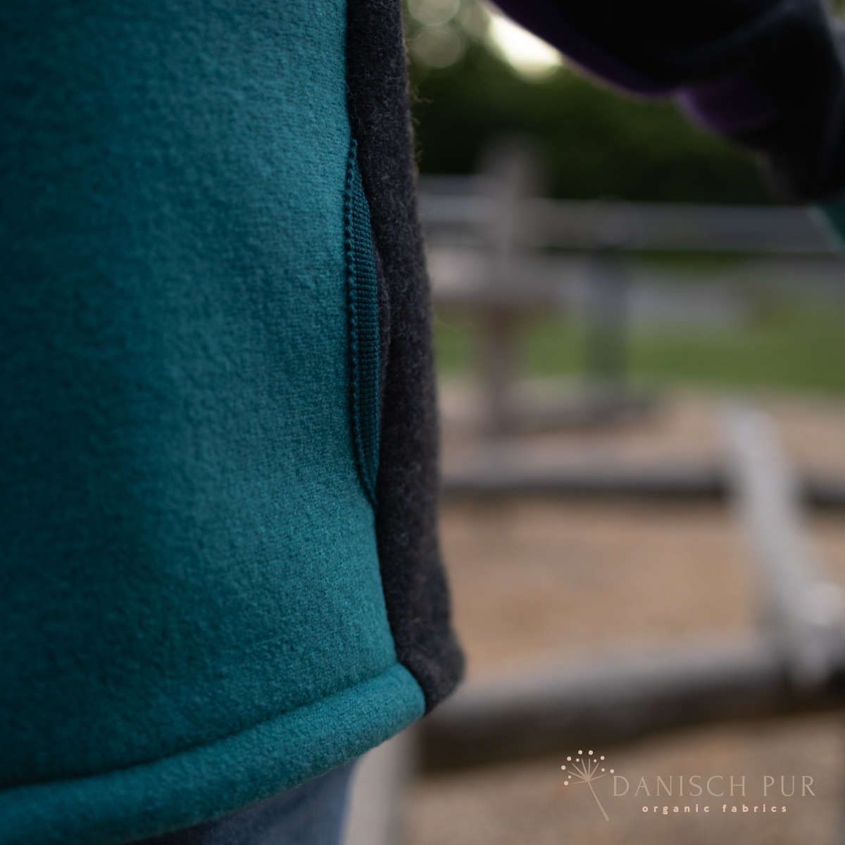 Bio Schurwollwalk Anthrazit meliert - (kbt, 100% Schurwolle)