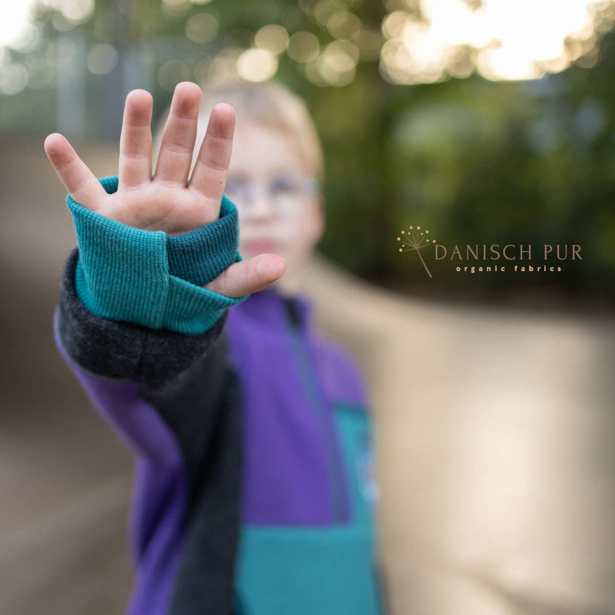 Bio Wollbündchen Ocean-Petrol (kbt, mulesingfrei) Rippe im Schlauch