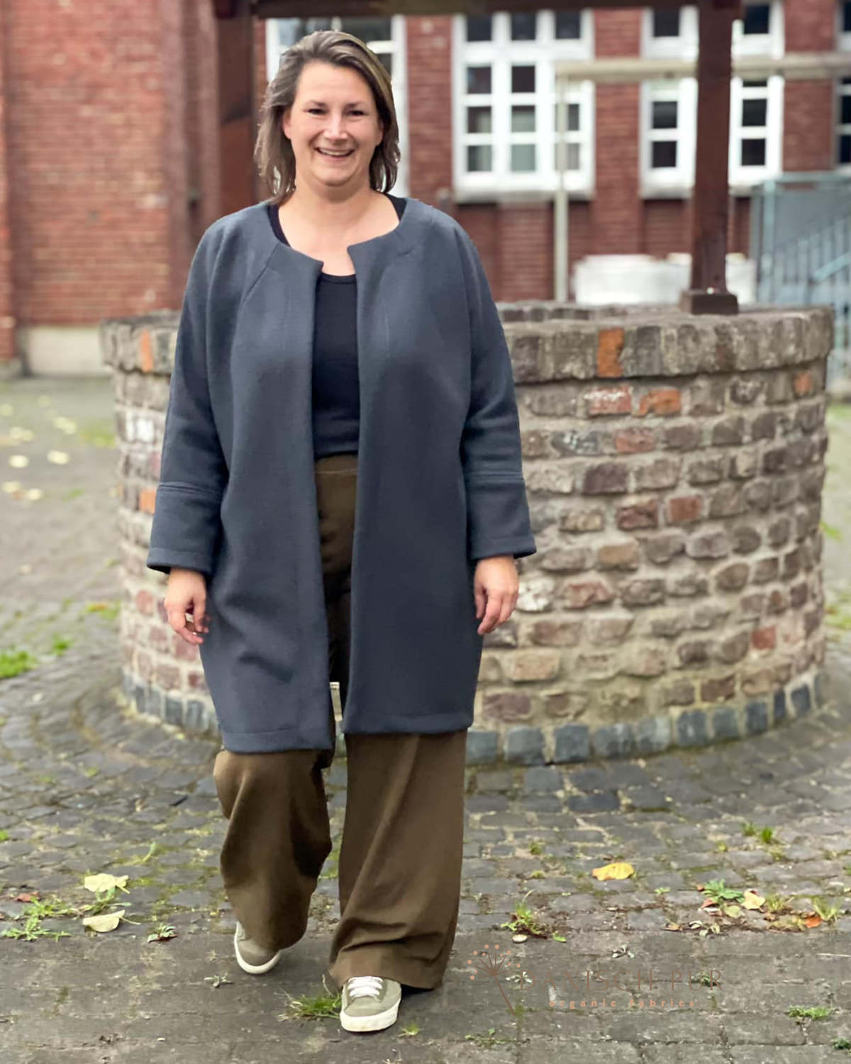 Kuschelwalk Graphit- Bio Wollwalk als Merinowalk (kbt, mulesingfrei)