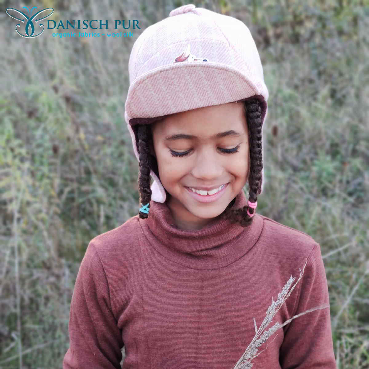 Bio Wolle-Hanf (kbt, mulesingfreit-kba) rosa melierter Kuschel-Fischgrat