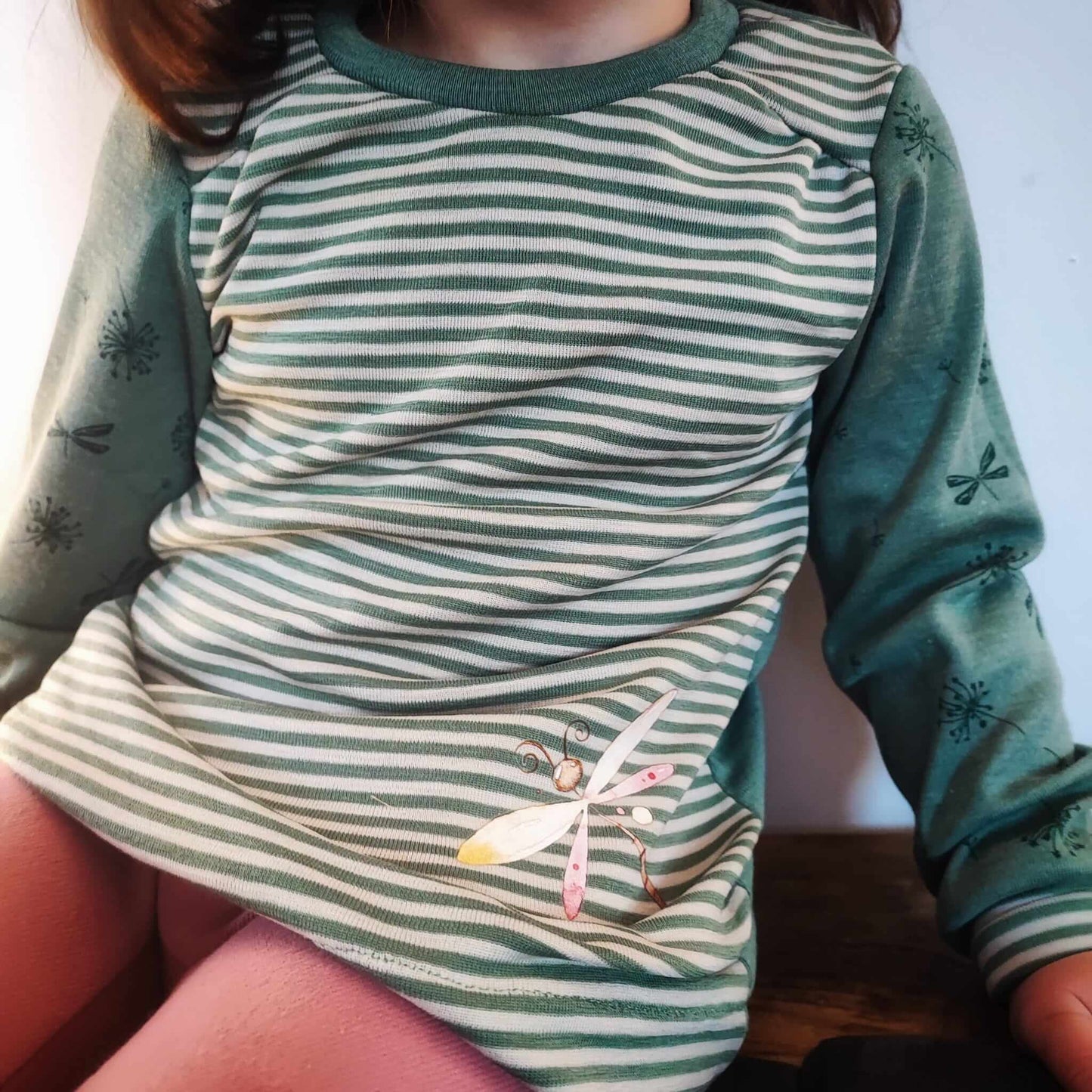 Schnittmuster "Miss Mini" T-Shirt für Wolle Seide, 98-140 von t-design, inkl Beamer Datei