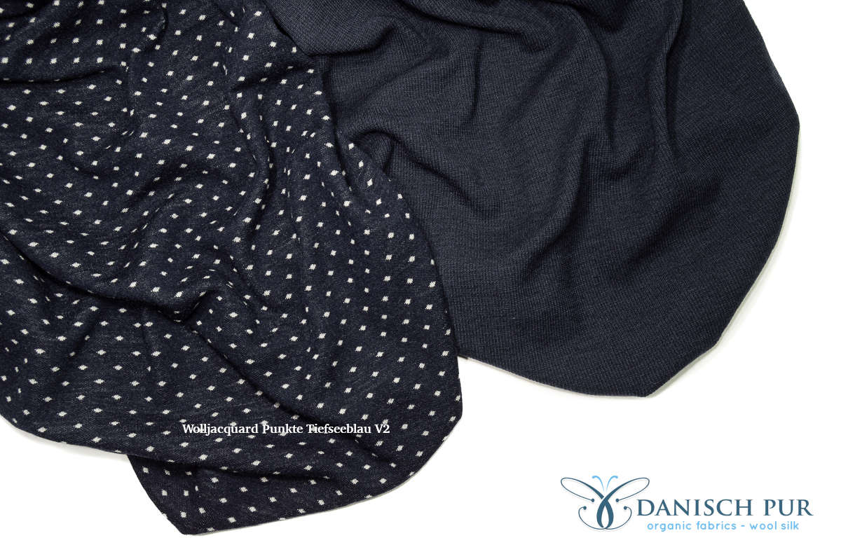 Bio Wollbündchen Kohlrabenblau (kbt, mulesingfrei) Rippe im Schlauch