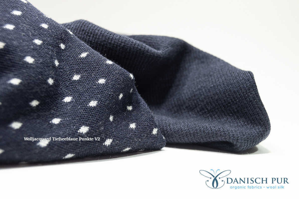 Bio Wollbündchen Kohlrabenblau (kbt, mulesingfrei) Rippe im Schlauch