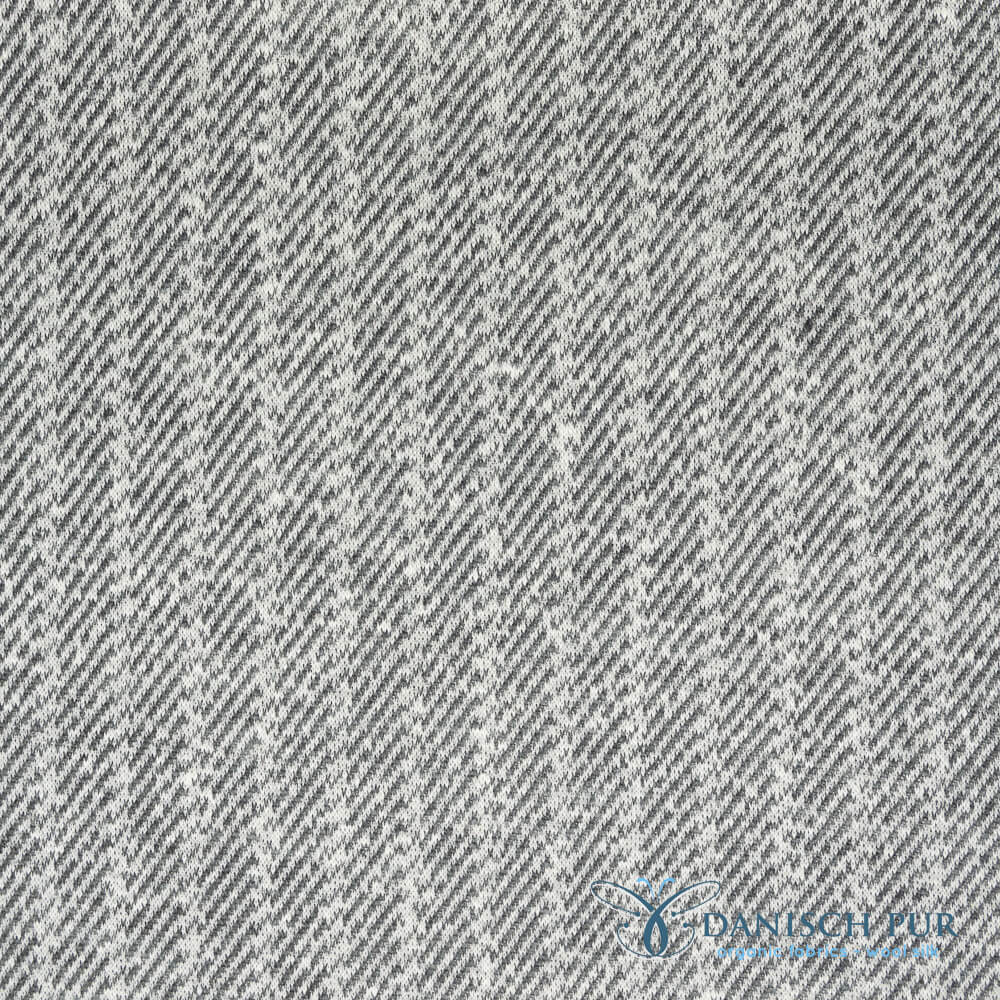 Organic wool-hemp (kbt, mulesing-free-kba) light slate mottled herringbone 