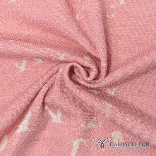 ***B-stock *** Organic wool jersey jacquard purple snail family (merino, organic, mulesing-free)-***B-stock***