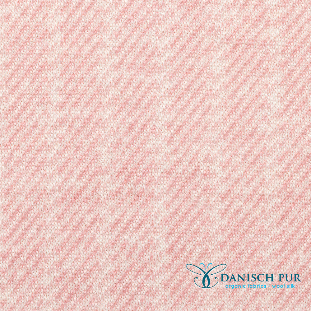 Bio Wolle-Hanf (kbt, mulesingfreit-kba) rosa melierter Kuschel-Fischgrat